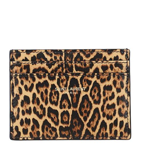 ysl beige wallet|saint laurent leopard print wallet.